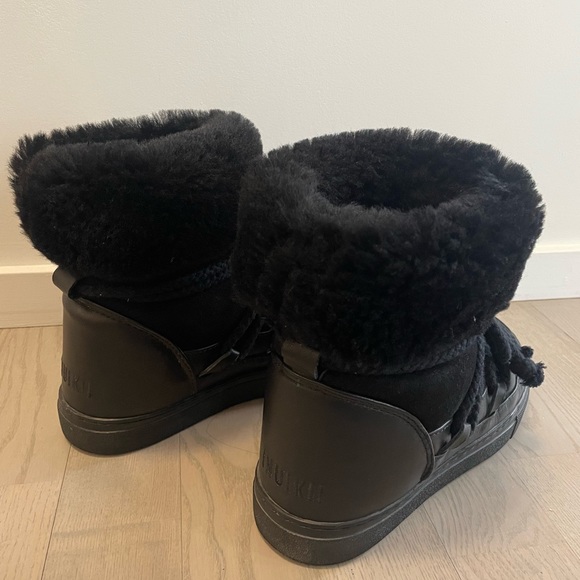 Inuikii High Sneaker Black Sherling Boot (womens EUR 38/US 7.5) - Picture 3 of 7